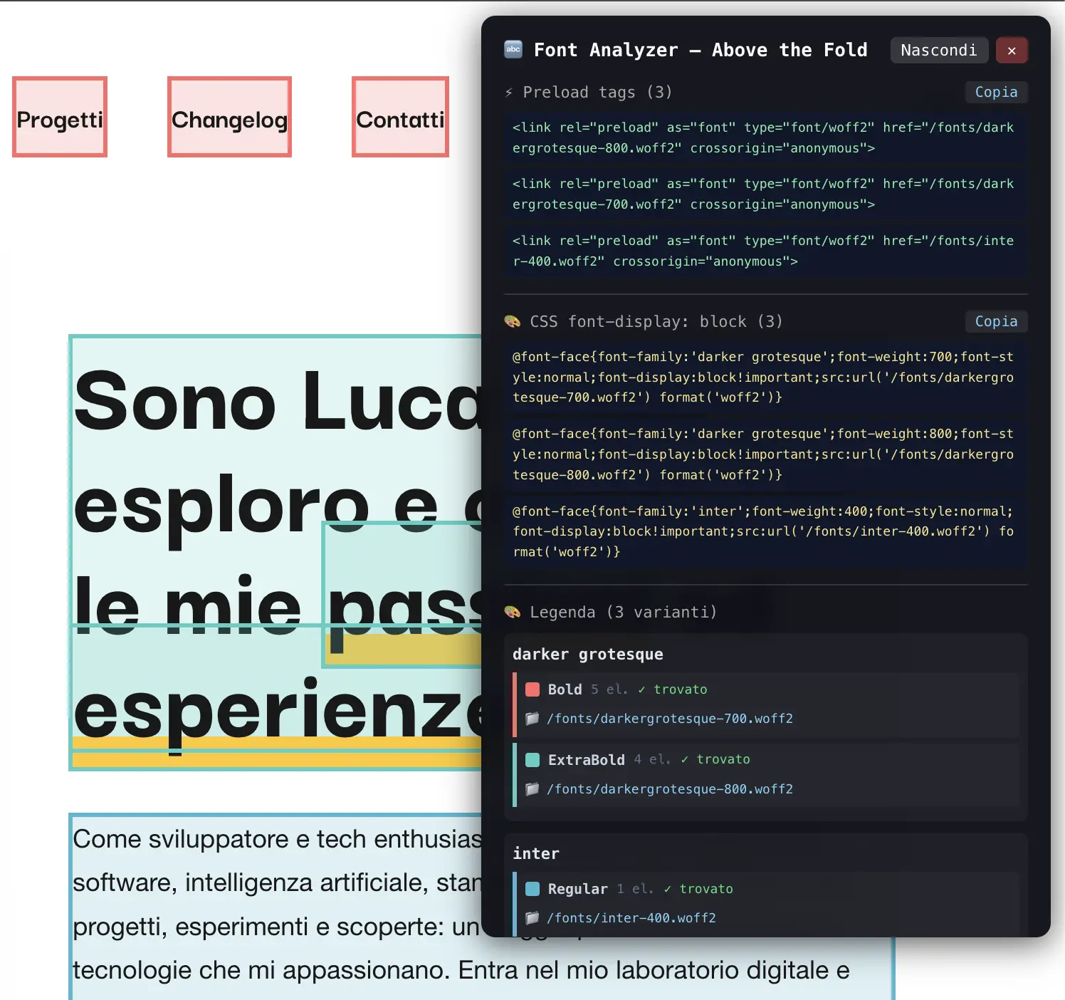 Font Impact Overlay: quali font stanno sabotando il tuo rendering?
